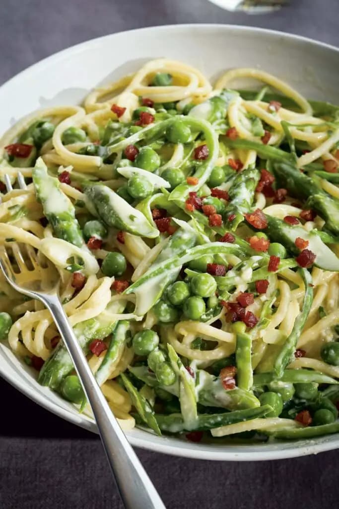Ina Garten Spring Green Spaghetti Carbonara