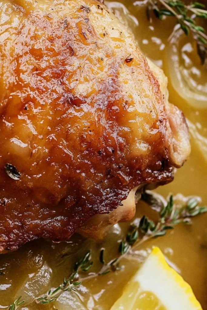 Ina Garten Creamy Chicken Thighs with Lemon and Thyme recipe