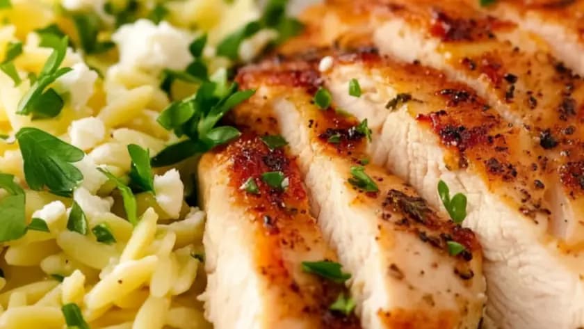 Ina Garten Crispy Chicken with Lemon Orzo