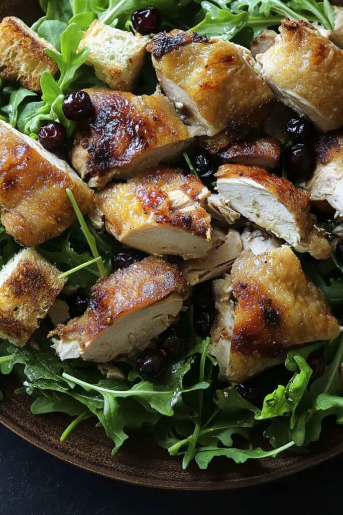 Ina Garten Roast Chicken with Bread and Arugula Salad