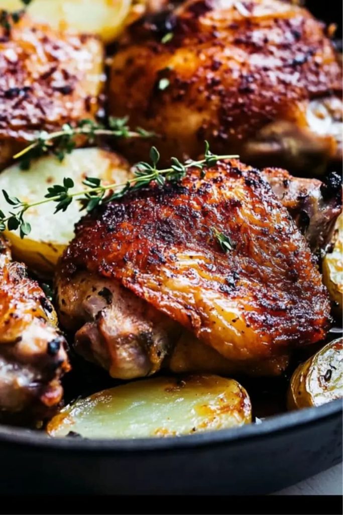 Ina Garten Skillet-Roasted Chicken Thighs and Potatoes recipe