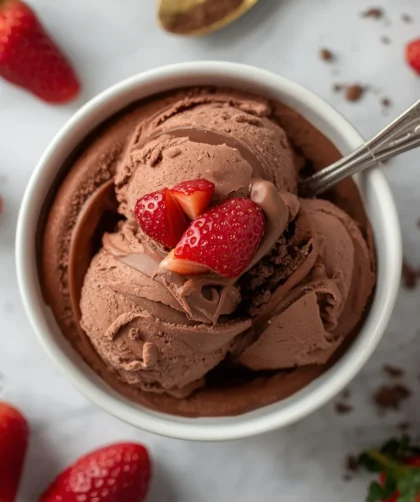 Chocolate Strawberry Ice Cream (No-Churn)