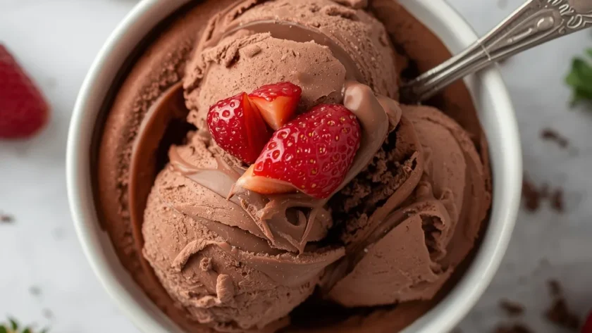 Chocolate Strawberry Ice Cream (No-Churn)