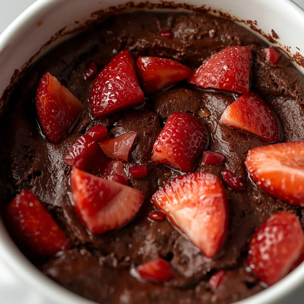 Chocolate Strawberry Mug Cake recipe