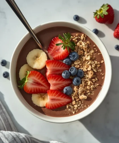 Chocolate Strawberry Smoothie Bowl