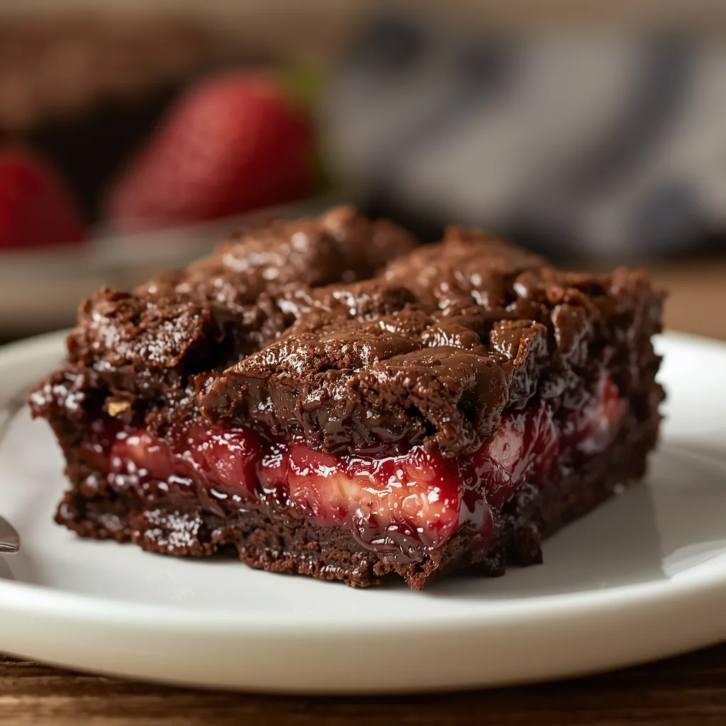 Easy Chocolate Strawberry Dump Cake