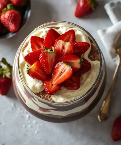 Easy Chocolate Strawberry Trifle