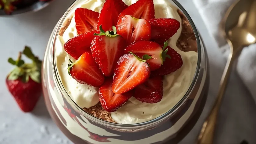 Easy Chocolate Strawberry Trifle