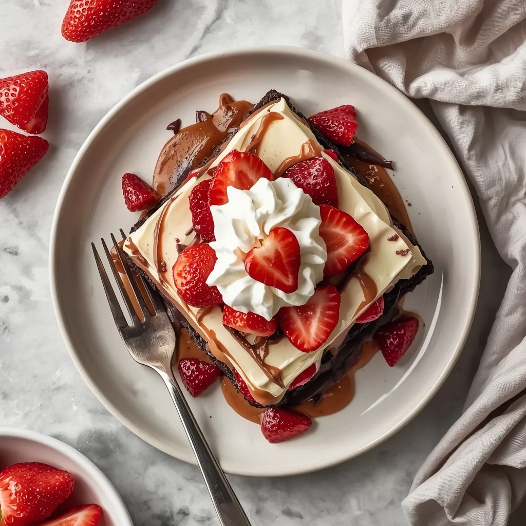 No-Bake Chocolate Strawberry Dessert Lasagna