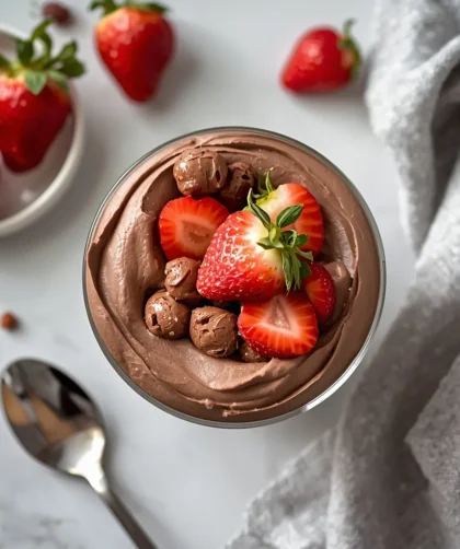 No-Bake Chocolate Strawberry Mousse