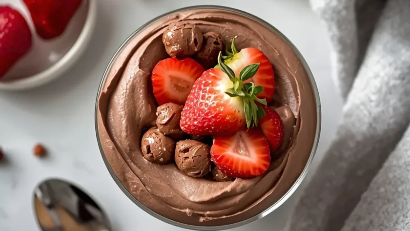 No-Bake Chocolate Strawberry Mousse