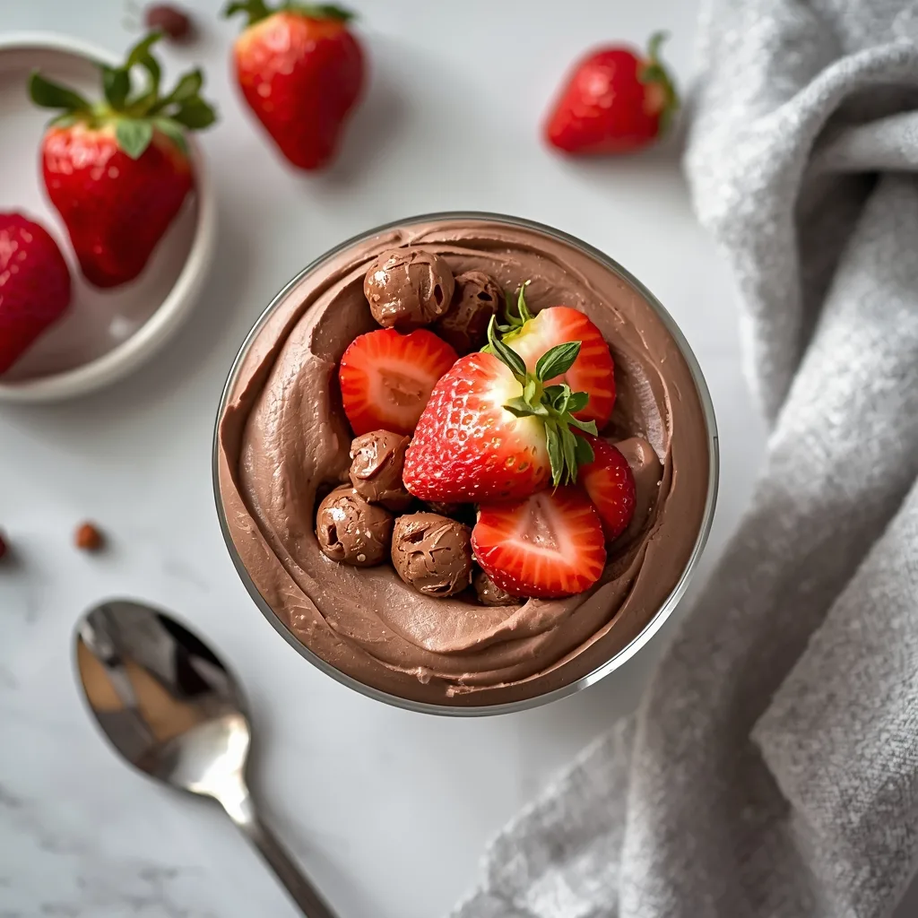 No-Bake Chocolate Strawberry Mousse