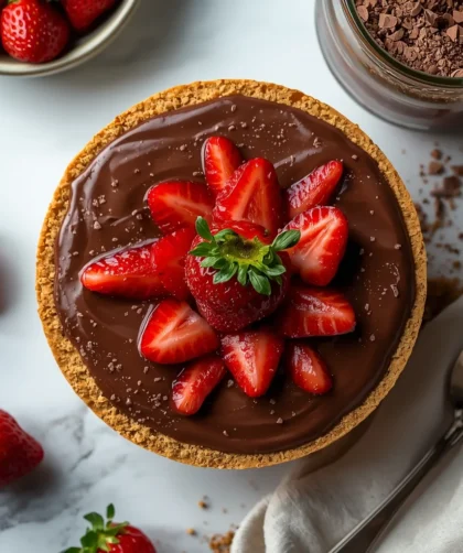 No-Bake Chocolate Strawberry Pudding Dessert