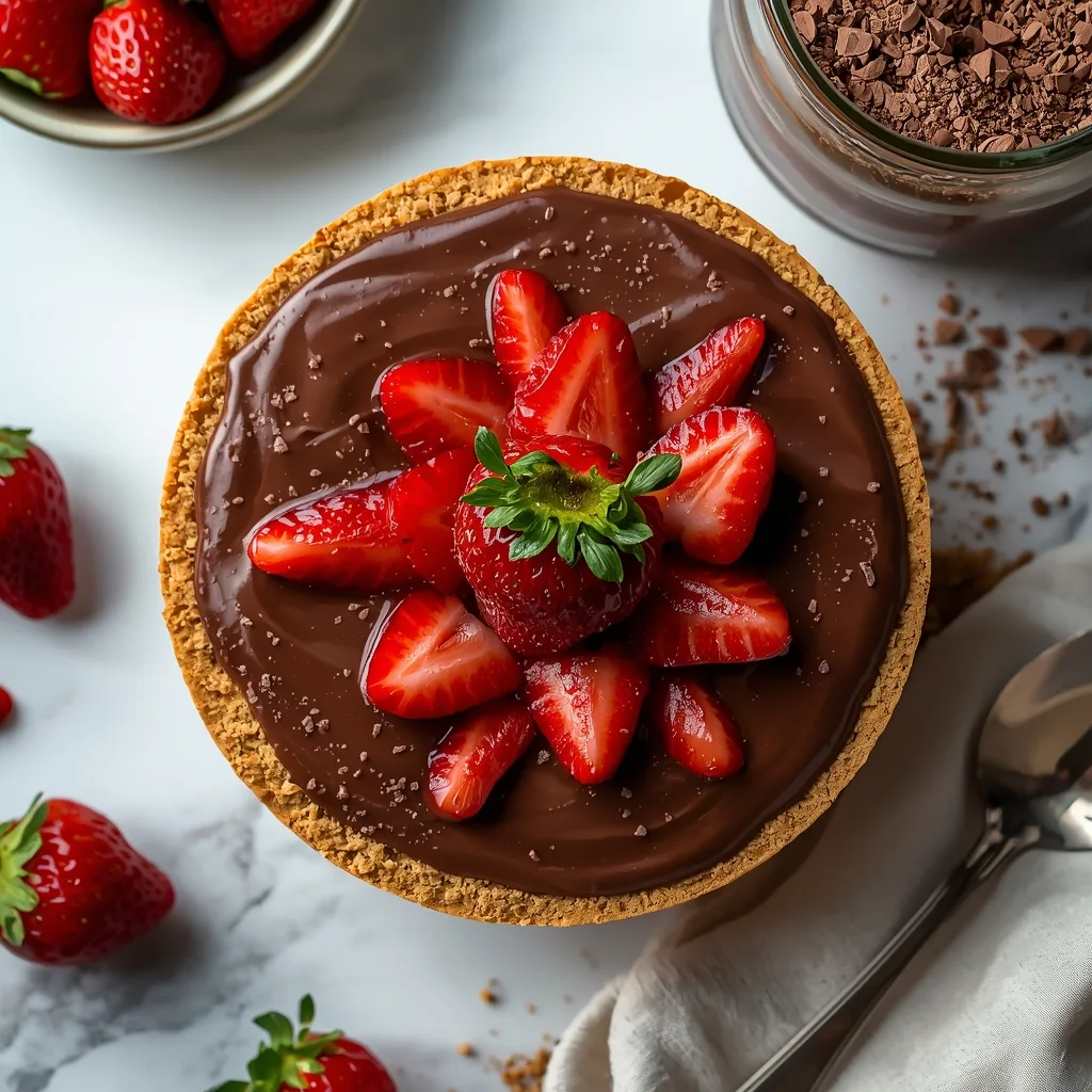 No-Bake Chocolate Strawberry Pudding Dessert