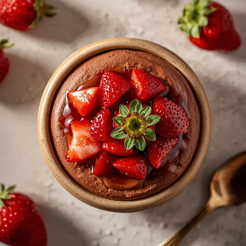 No-Bake Chocolate Strawberry Pudding Dessert