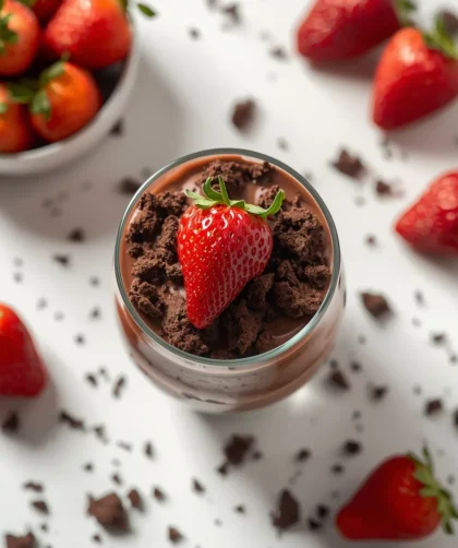 Quick Chocolate Strawberry Parfait