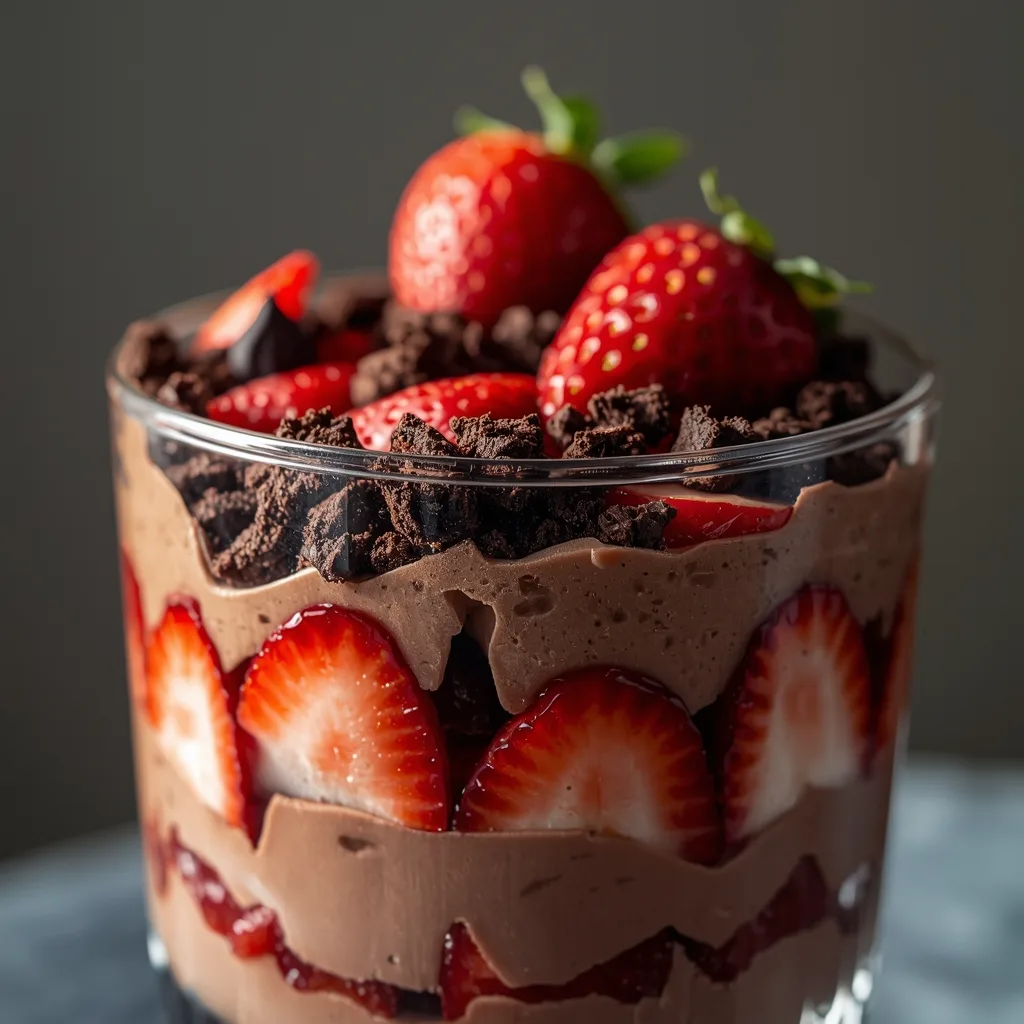 Quick Chocolate Strawberry Parfait