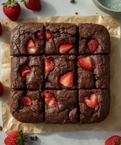 Chocolate Strawberry Brownies