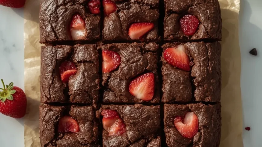 Chocolate Strawberry Brownies