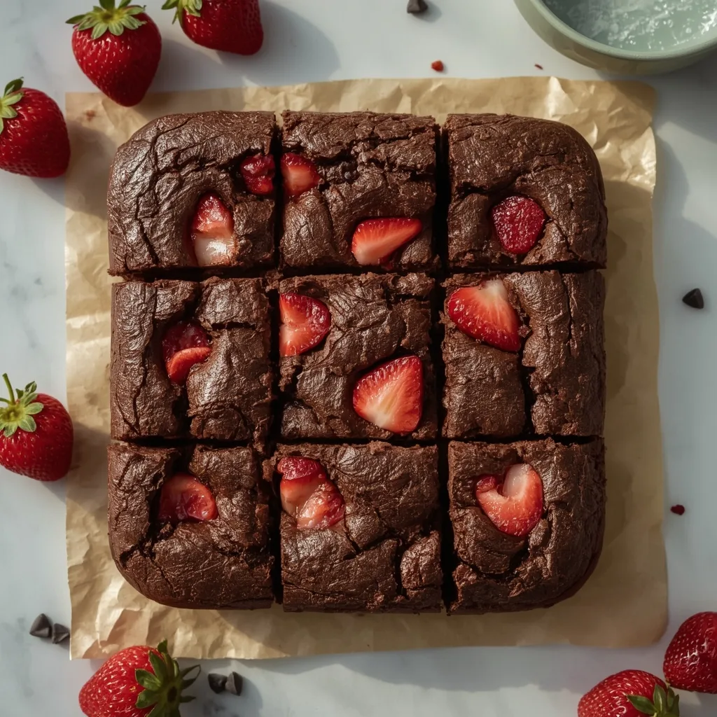 Chocolate Strawberry Brownies