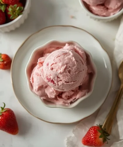 No-Churn Strawberry Shortcake Ice Cream