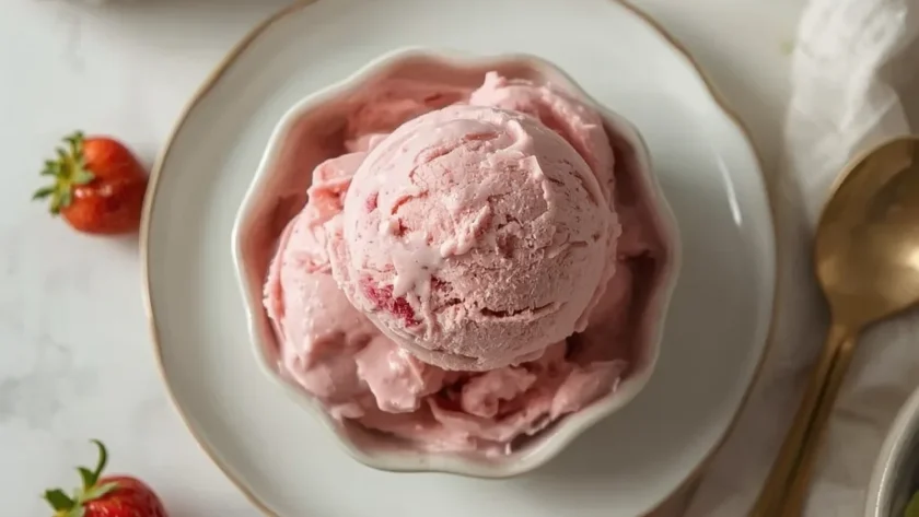 No-Churn Strawberry Shortcake Ice Cream
