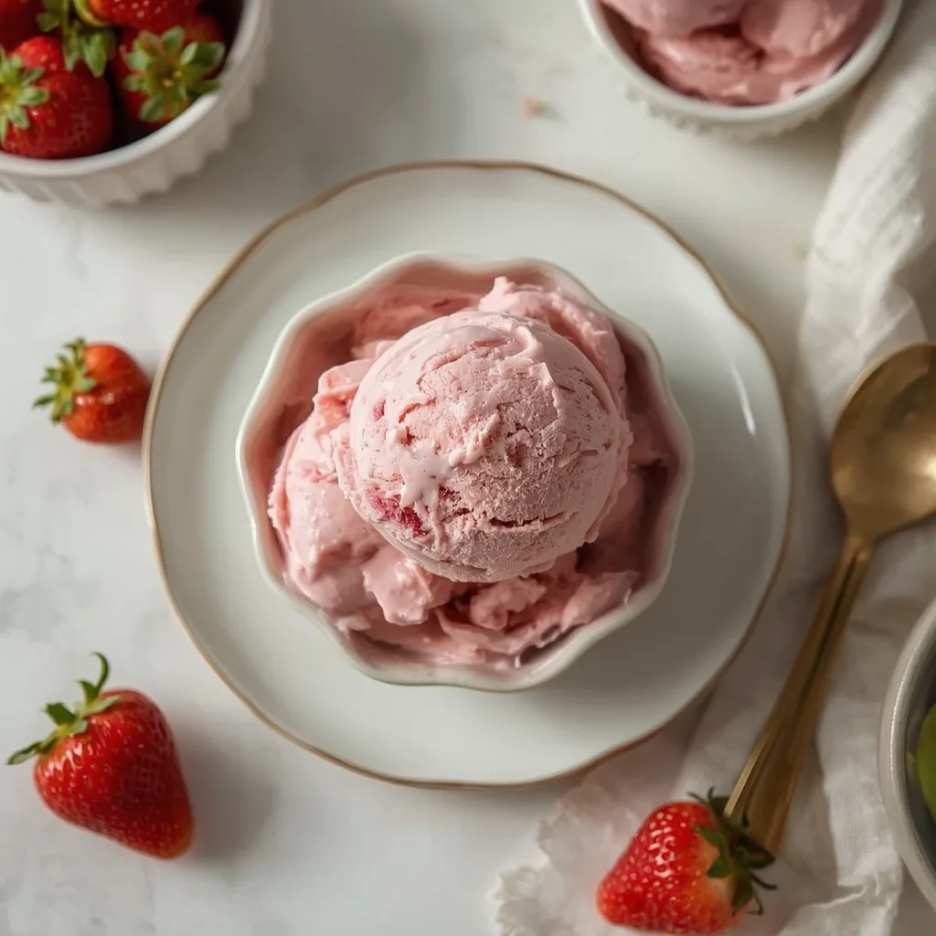 No-Churn Strawberry Shortcake Ice Cream