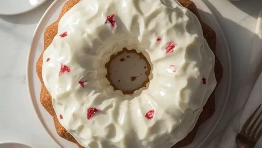 Strawberry Bundt Cake with Cream Cheese Frosting
