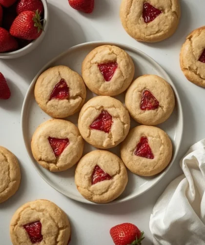 Strawberry Shortbread Cookies
