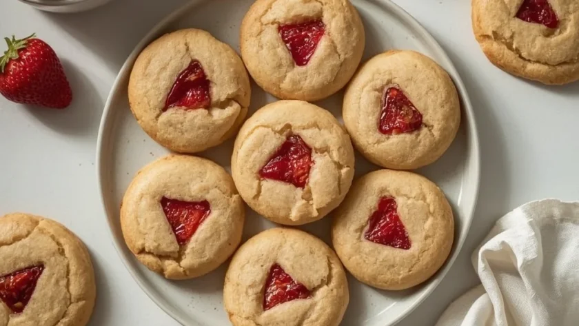 Strawberry Shortbread Cookies