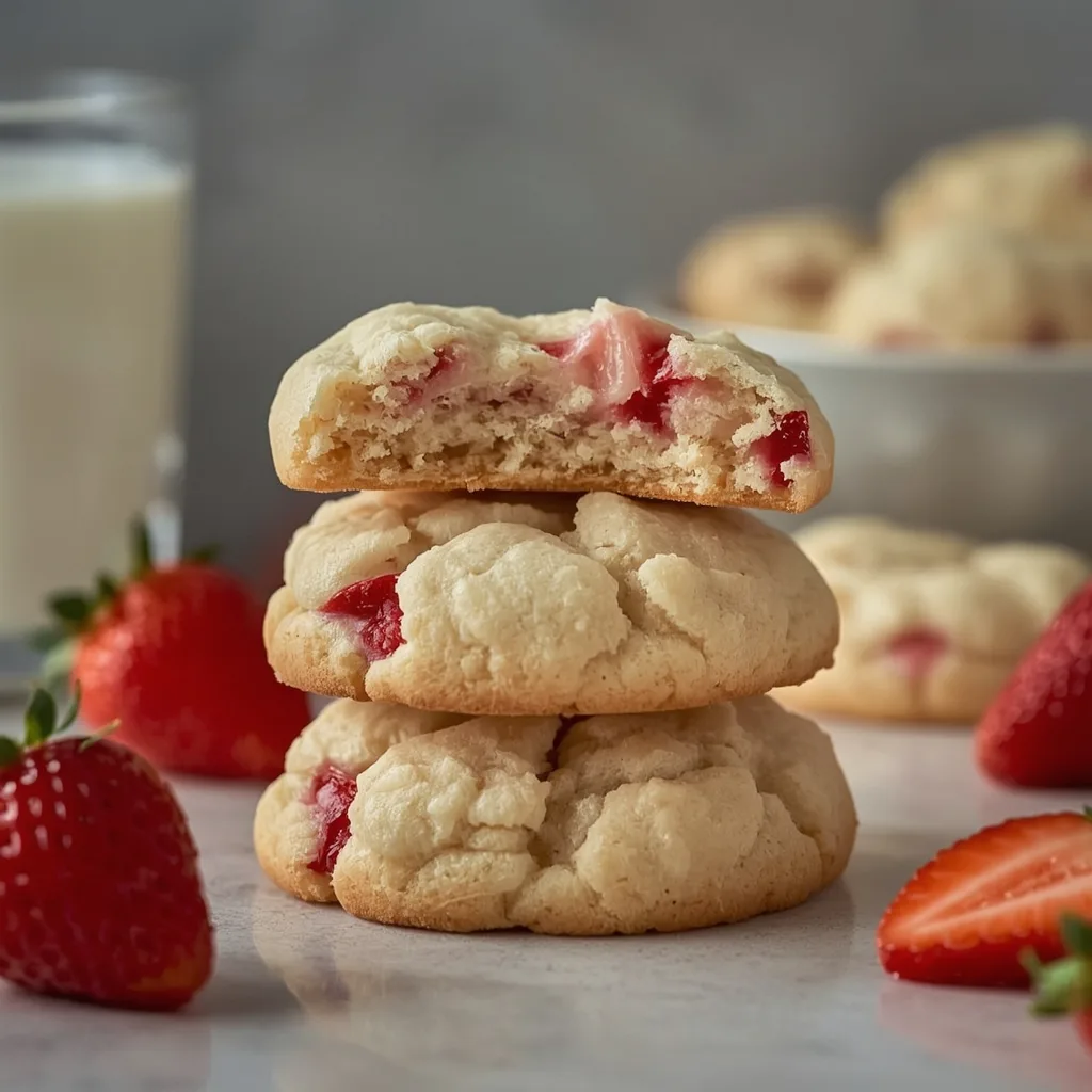 Strawberry Shortbread Cookies