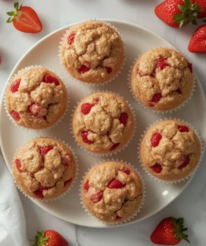 Strawberry Yogurt Muffins