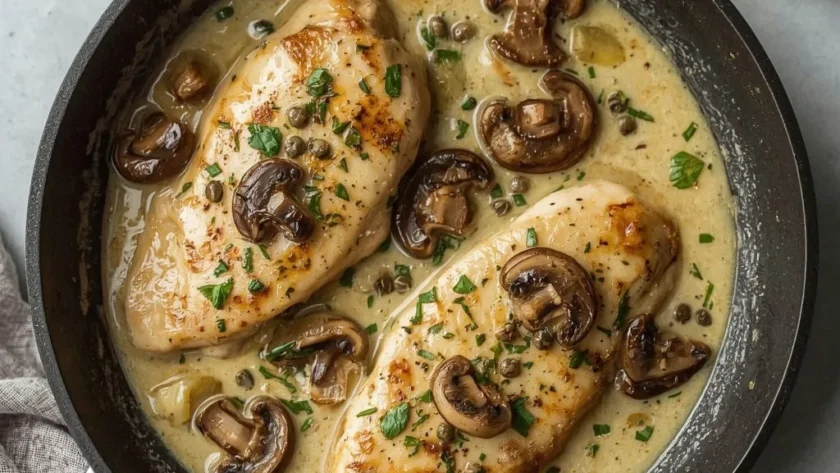 Chicken Piccata with Mushrooms