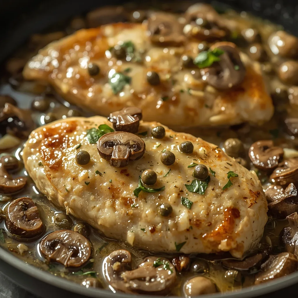 Chicken Piccata with Mushrooms