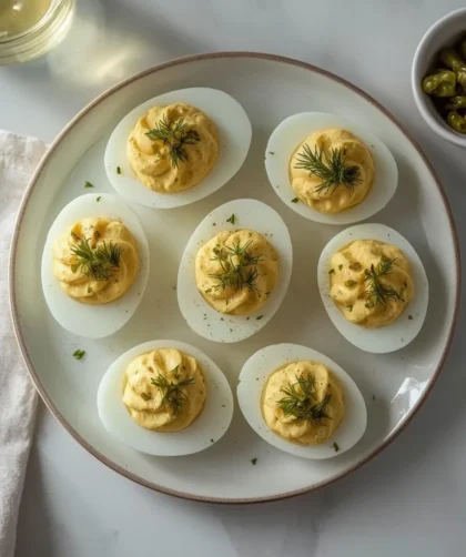 Deviled Eggs with Dill Pickle Relish