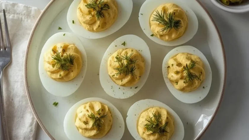Deviled Eggs with Dill Pickle Relish