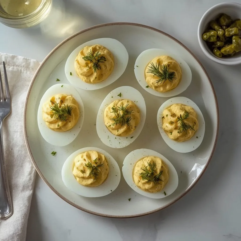 Deviled Eggs with Dill Pickle Relish