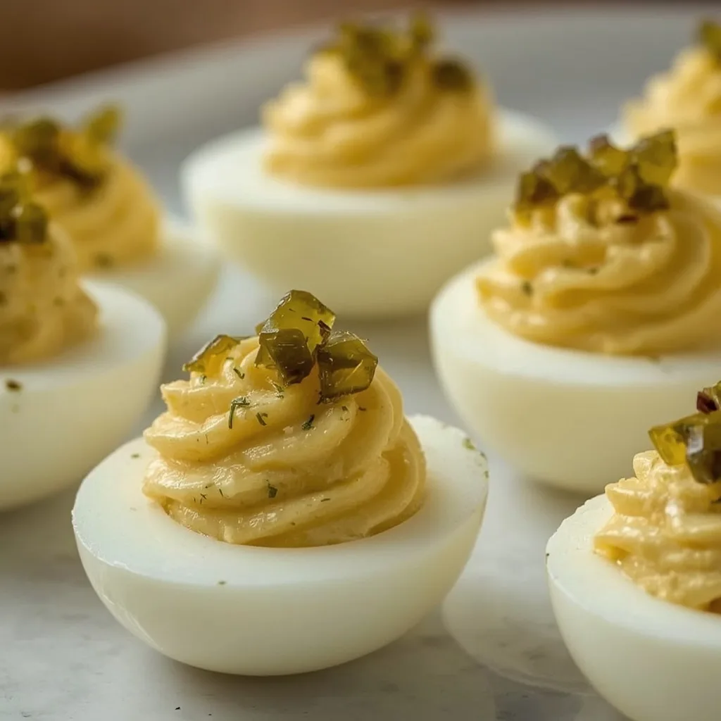 Deviled Eggs with Dill Pickle Relish