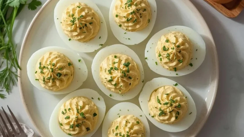 Garlic Herb Deviled Eggs