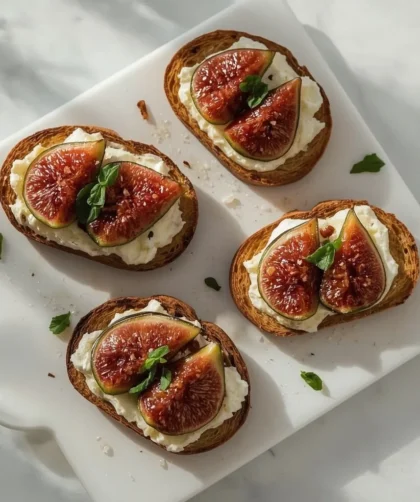 Ina Garten Fig and Goat Cheese Bruschettas
