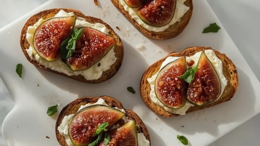 Ina Garten Fig and Goat Cheese Bruschettas