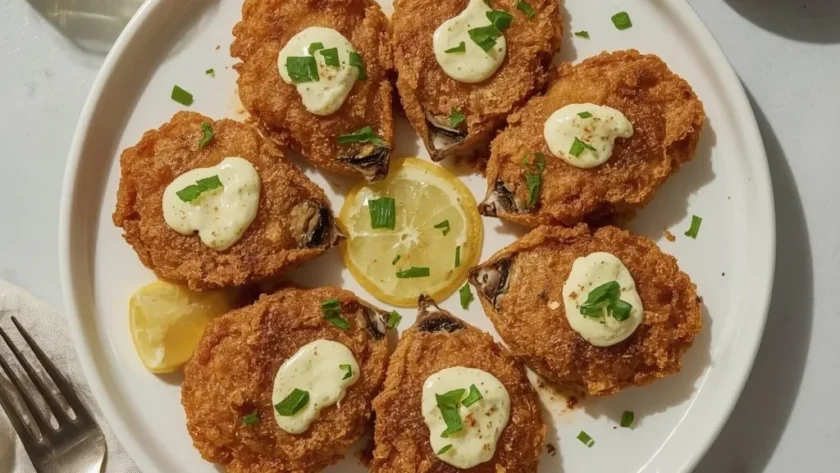 Ina Garten Fried Oysters with Lemon Saffron Aioli