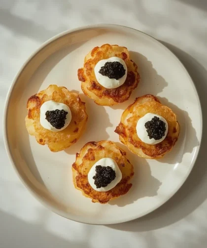Ina Garten Potato Pancakes with Caviar