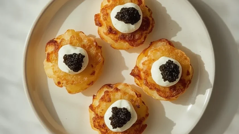 Ina Garten Potato Pancakes with Caviar