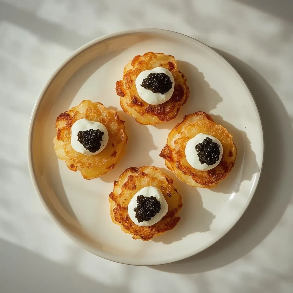 Ina Garten Potato Pancakes with Caviar