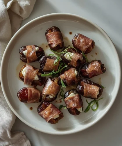 Ina Garten Warm Dates with Blue Cheese and Prosciutto