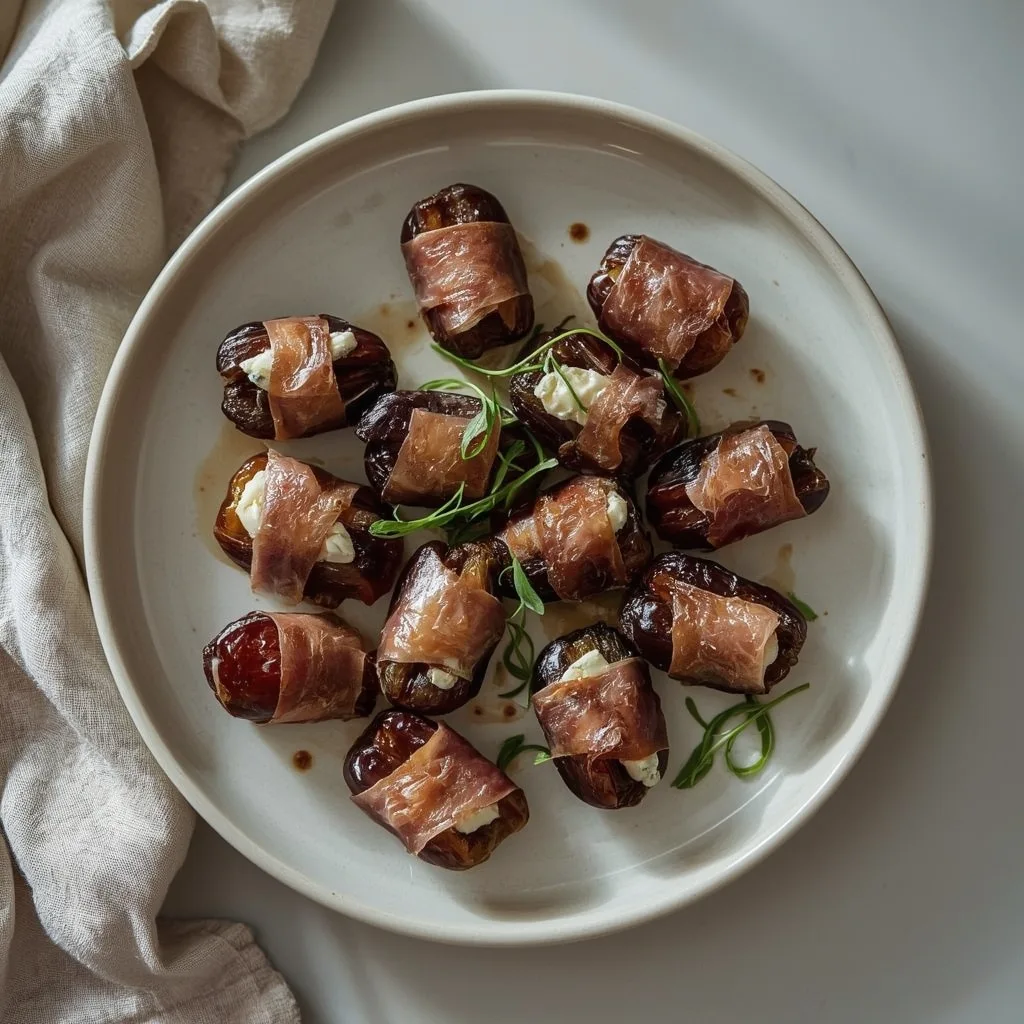 Ina Garten Warm Dates with Blue Cheese and Prosciutto