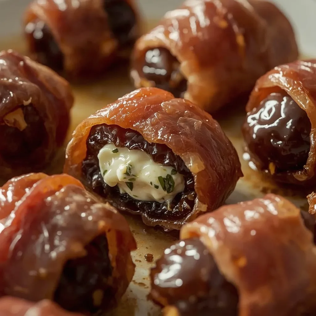 Ina Garten Warm Dates with Blue Cheese and Prosciutto