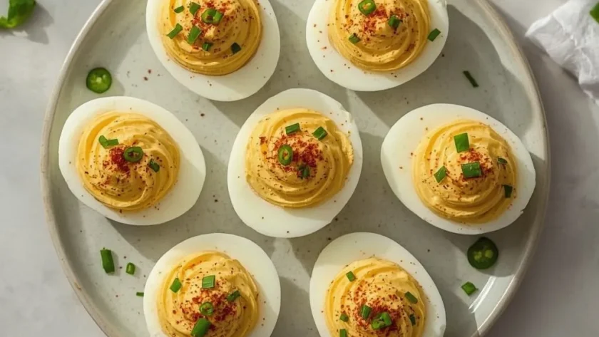 Spicy Jalapeño Deviled Eggs