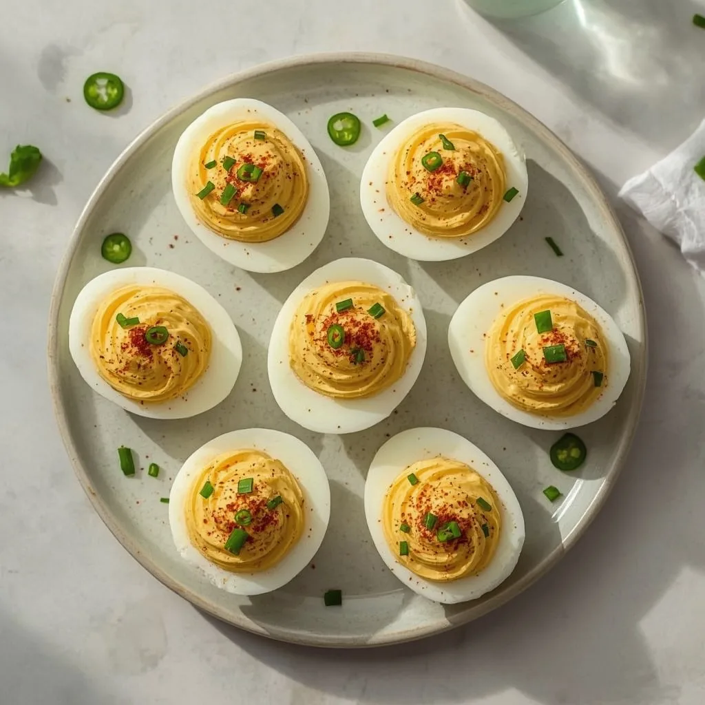 Spicy Jalapeño Deviled Eggs